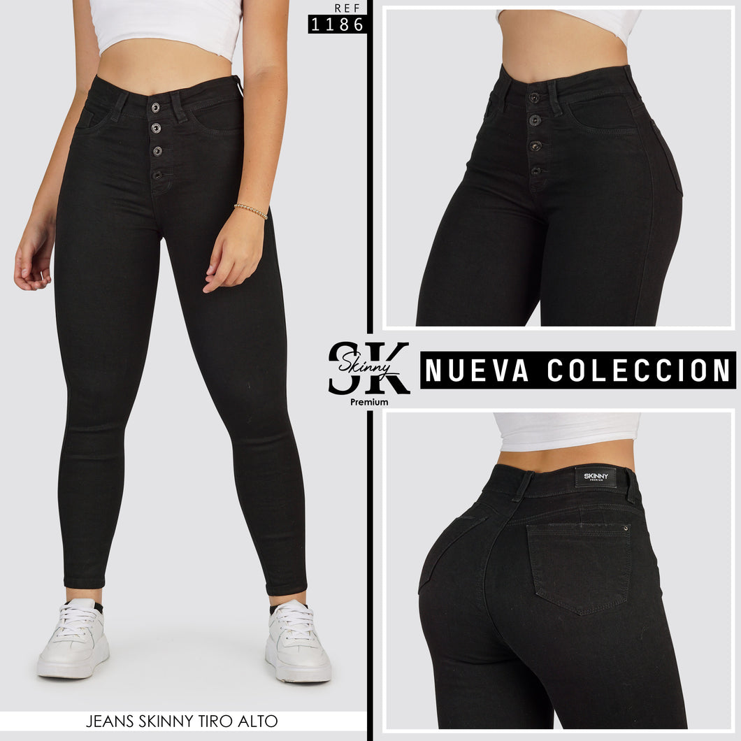 JEANS SKINNY TIRO ALTO 1186