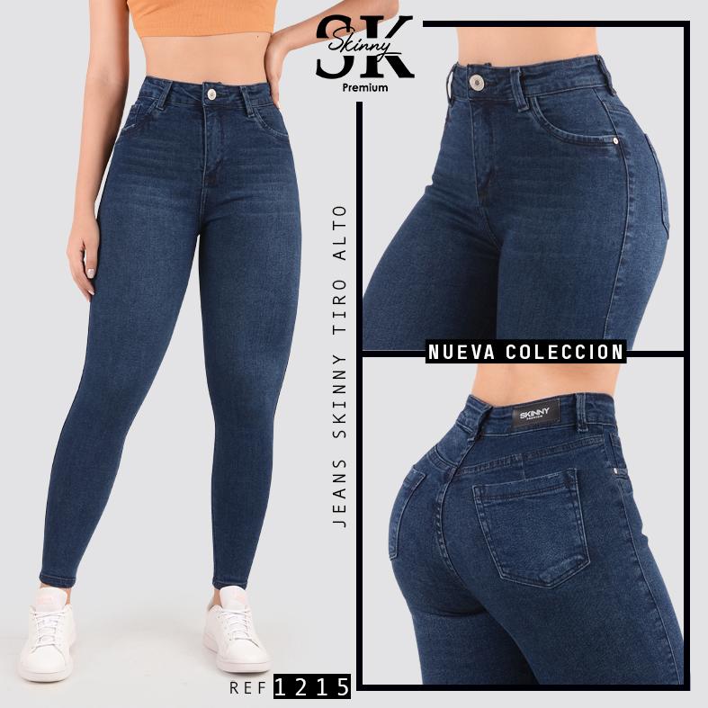 JEANS SKINNY TIRO ALTO 1215