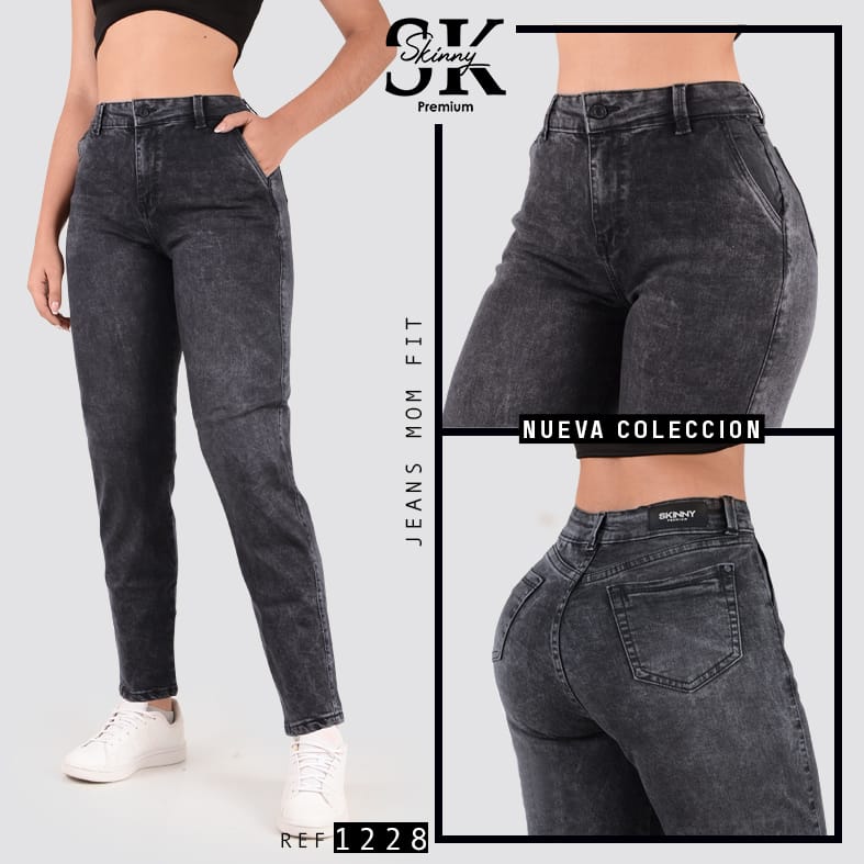 JEANS MOM TIRO ALTO 1228