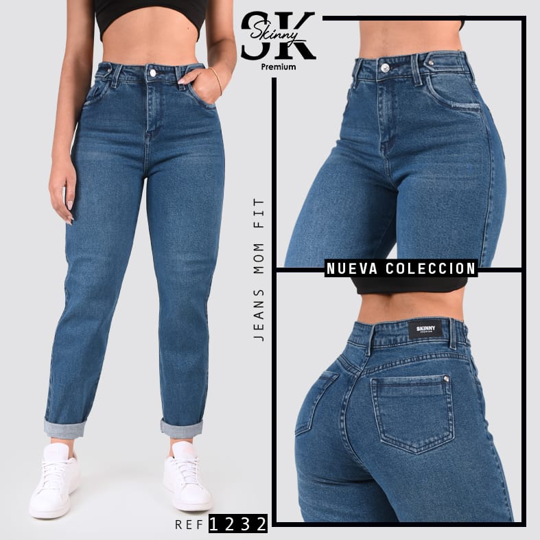JEANS MOM TIRO ALTO 1232