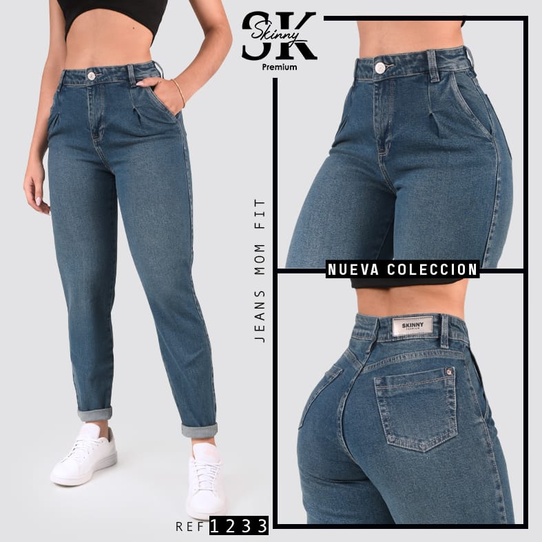 JEANS MOM TIRO ALTO 1233