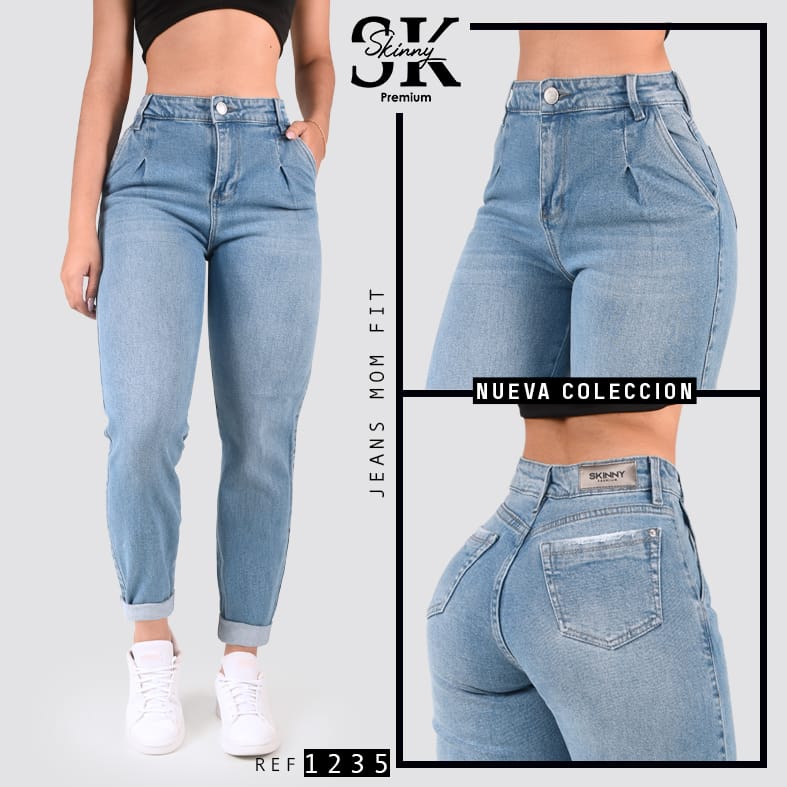 JEANS MOM TIRO ALTO 1235