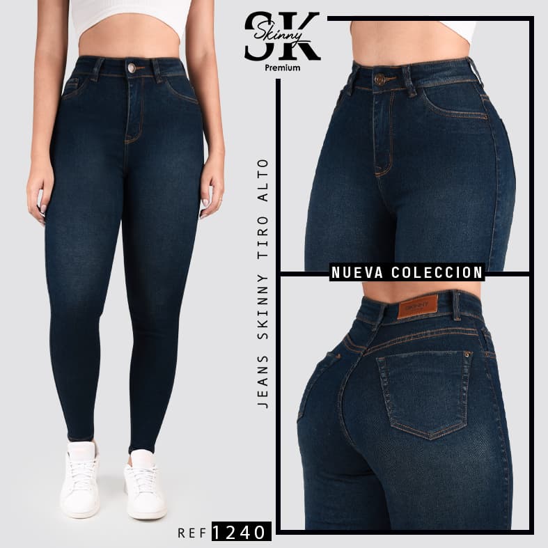 JEANS SKINNY TIRO ALTO 1240