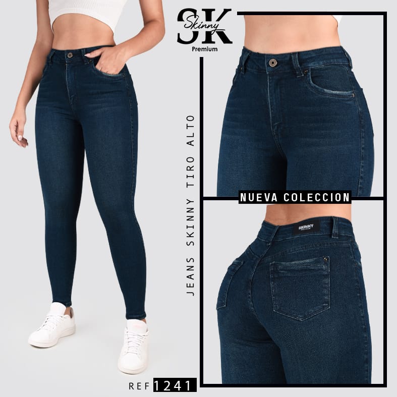 JEANS SKINNY TIR0 ALTO 1241