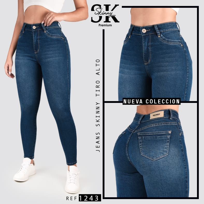 JEANS SKINNY TIR0 ALTO 1243