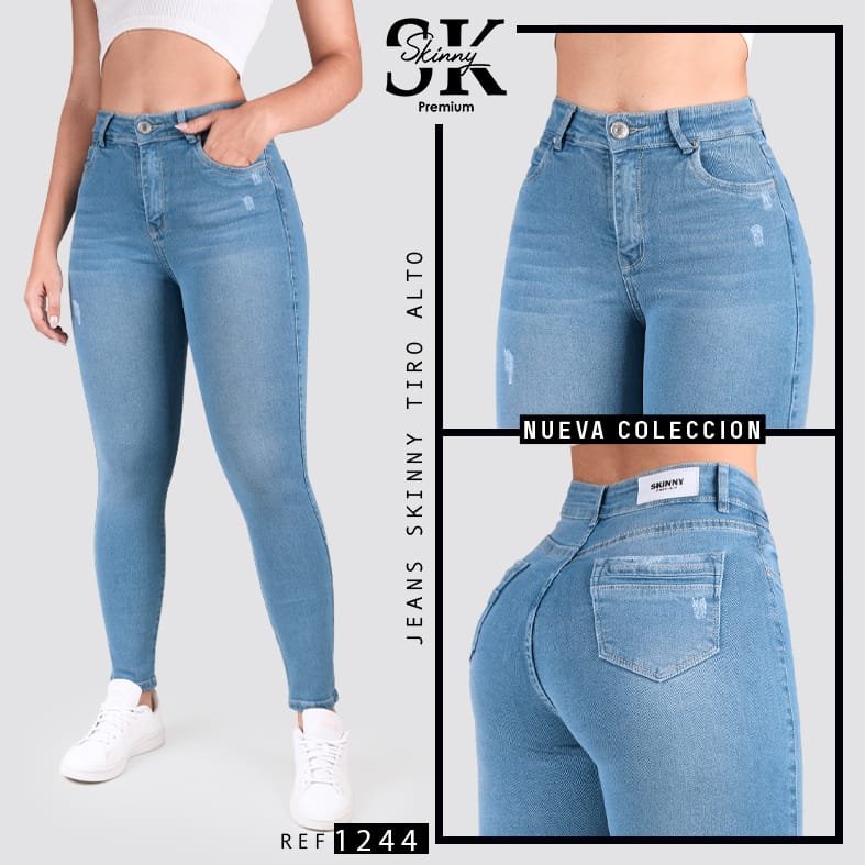 JEANS SKINNY TIR0 ALTO 1244