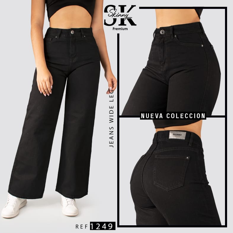 JEAN WIDE LEG RIGIDO TIRO ALTO 1249