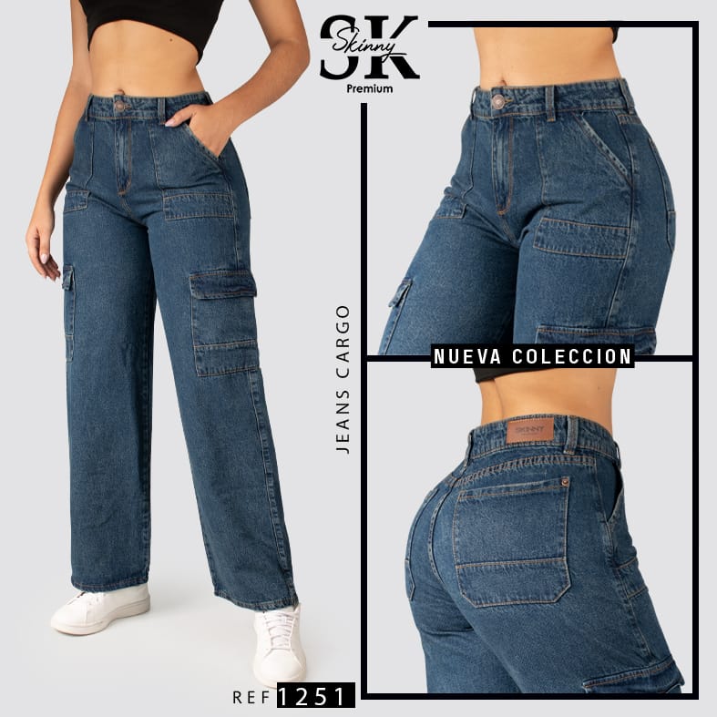 JEAN CARGO RIGIDO TIRO ALTO 1251