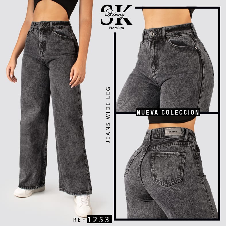 JEAN WIDE LEG RIGIDO TIRO ALTO 1253