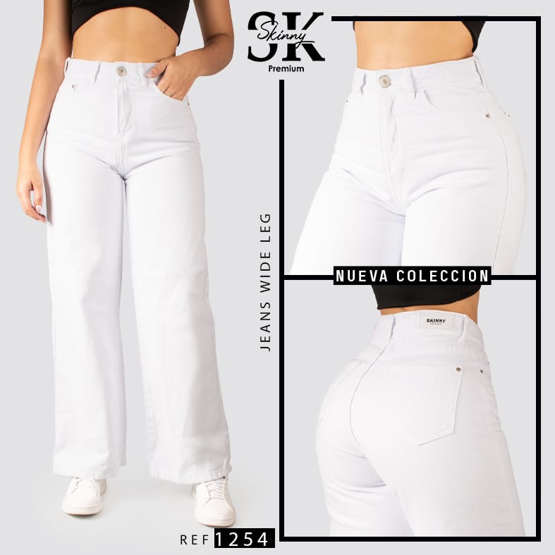 JEAN WIDE LEG RIGIDO TIRO ALTO 1254