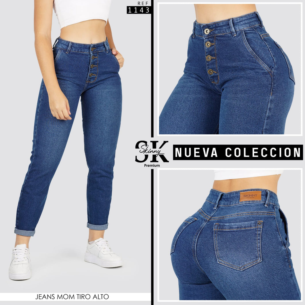 JEANS MOM TIRO ALTO 1143